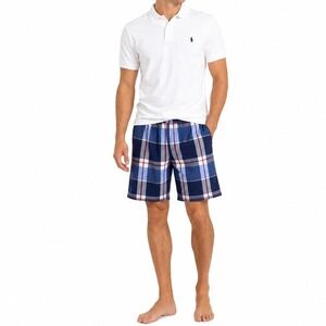 U.S. Polo Assn. Shorts Mens Size M Blue Plaid Casual Classic Athleisure
